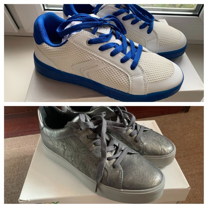 Шкіряні мокасини та кросівки 39 з led geox sp