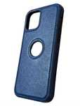 Iphone 12/12 PRO Etui Case Obudowa a'la skórzane Granatowe kod 2201