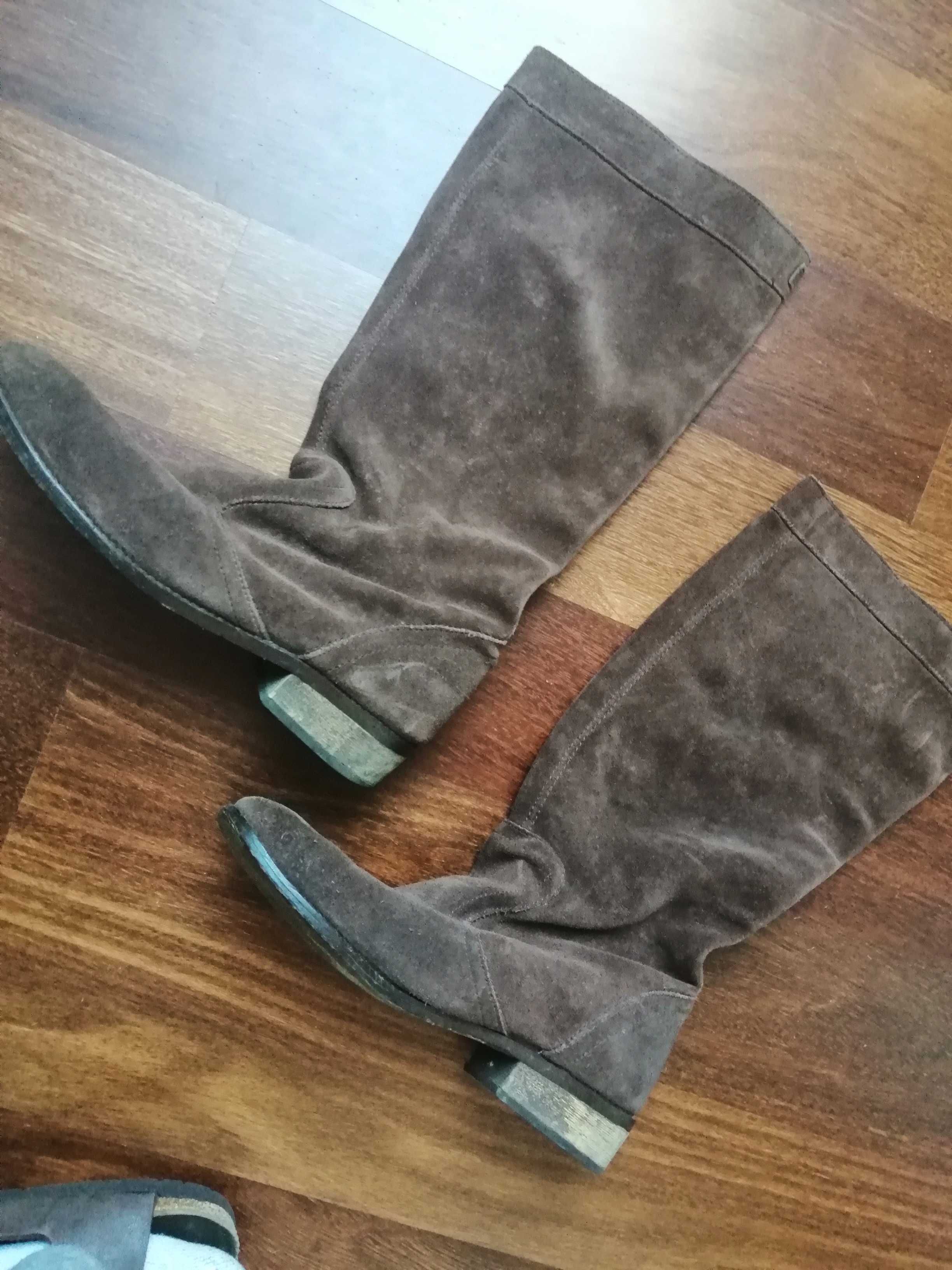 Botas castanhas camurça castanha escura Diesel n 40 para mulher