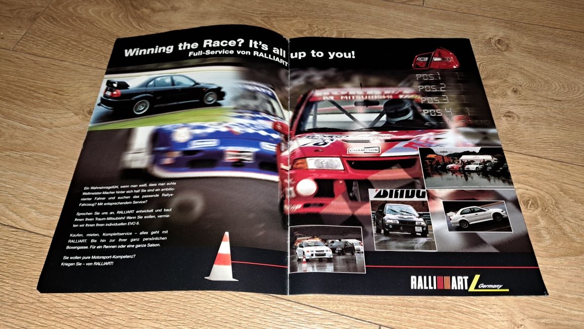 Katalog Ralliart, folder Mitsubishi Sigma. Lancer Evolution. Pajero
