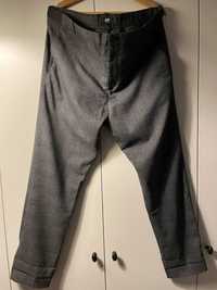 Spodnie materiałowe męskie | H&M | szare | rozm. 56 | SlimFit