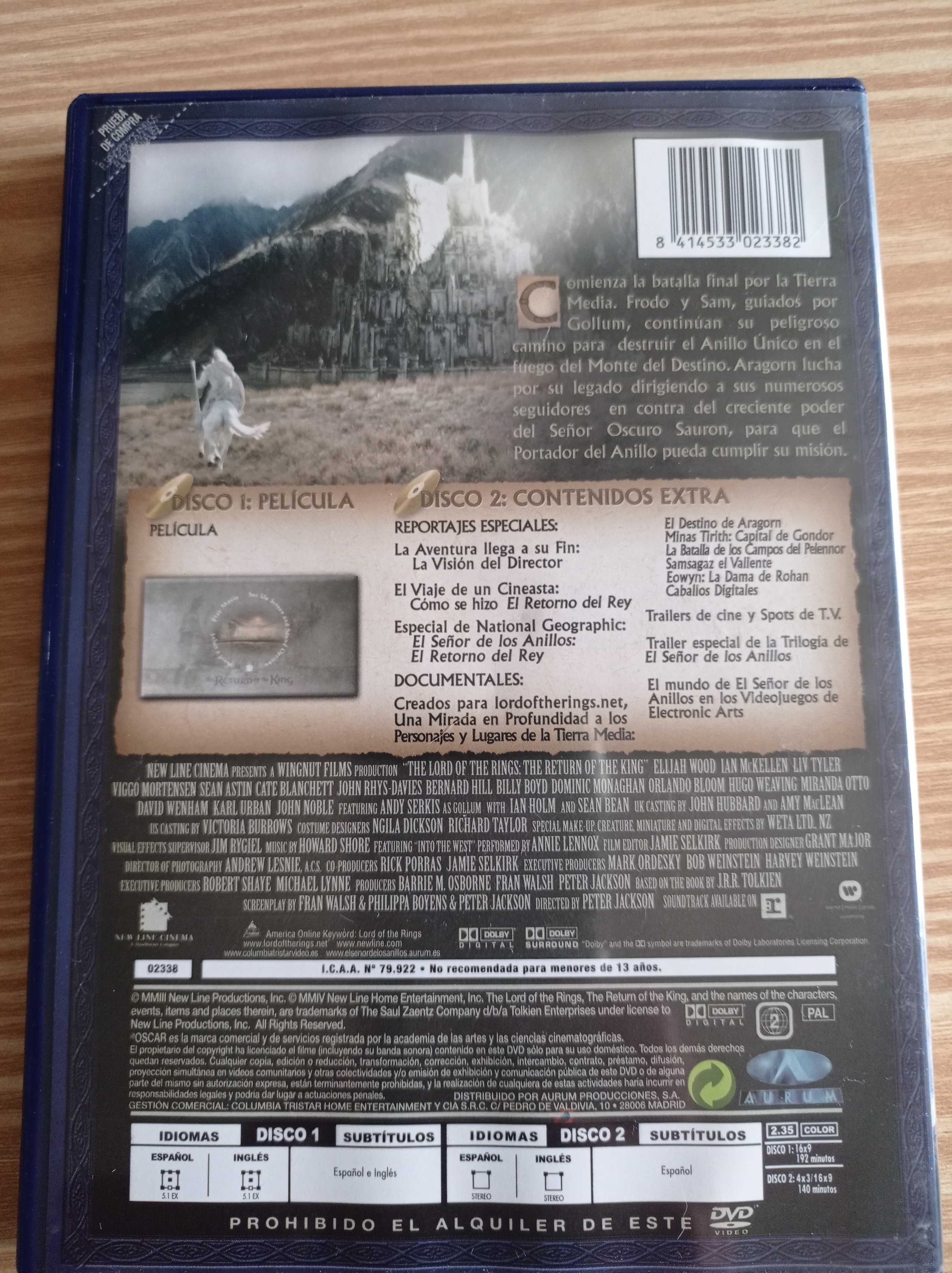 DVD O Retorno do Rei - trilogia o senhor dos anéis