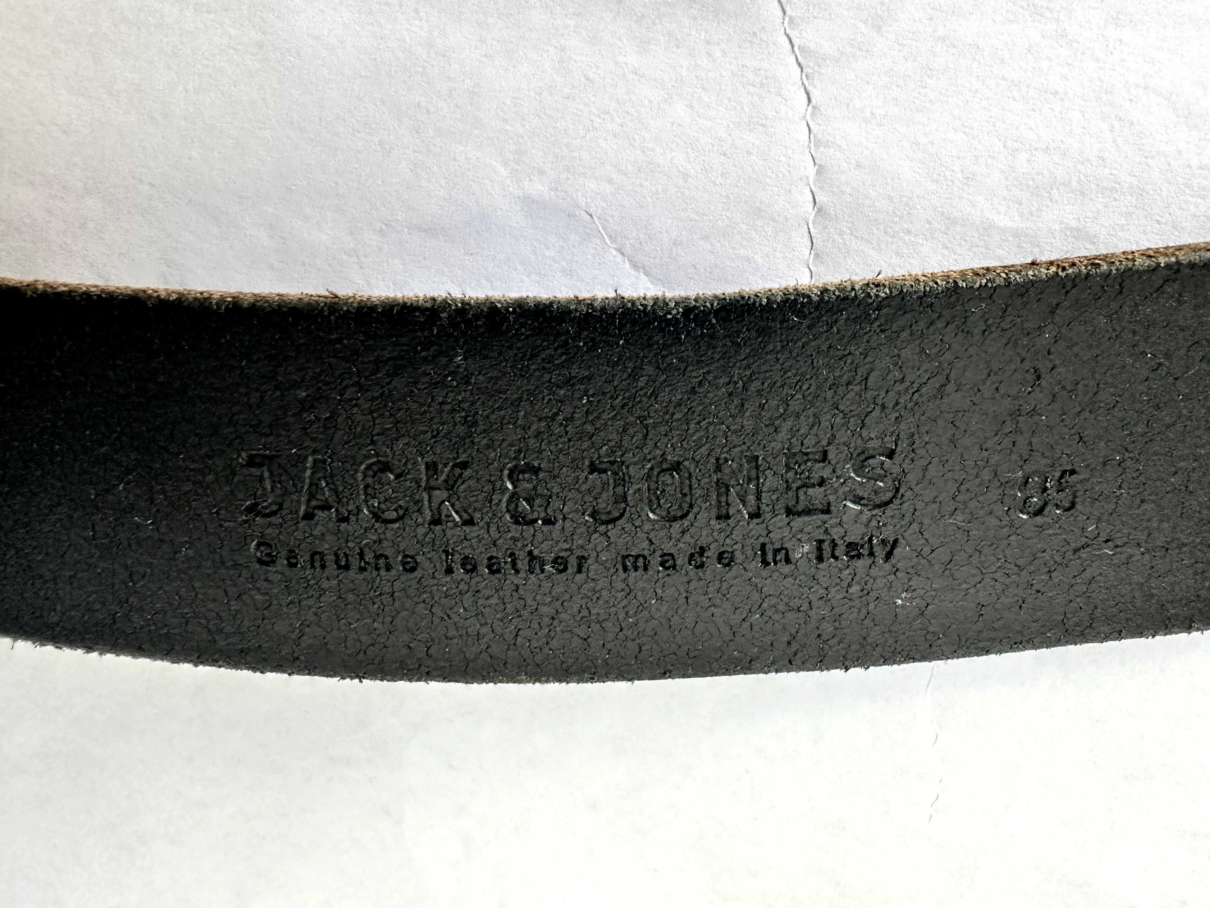 Pasek skórzany męski Jack & Jones 85 czarny