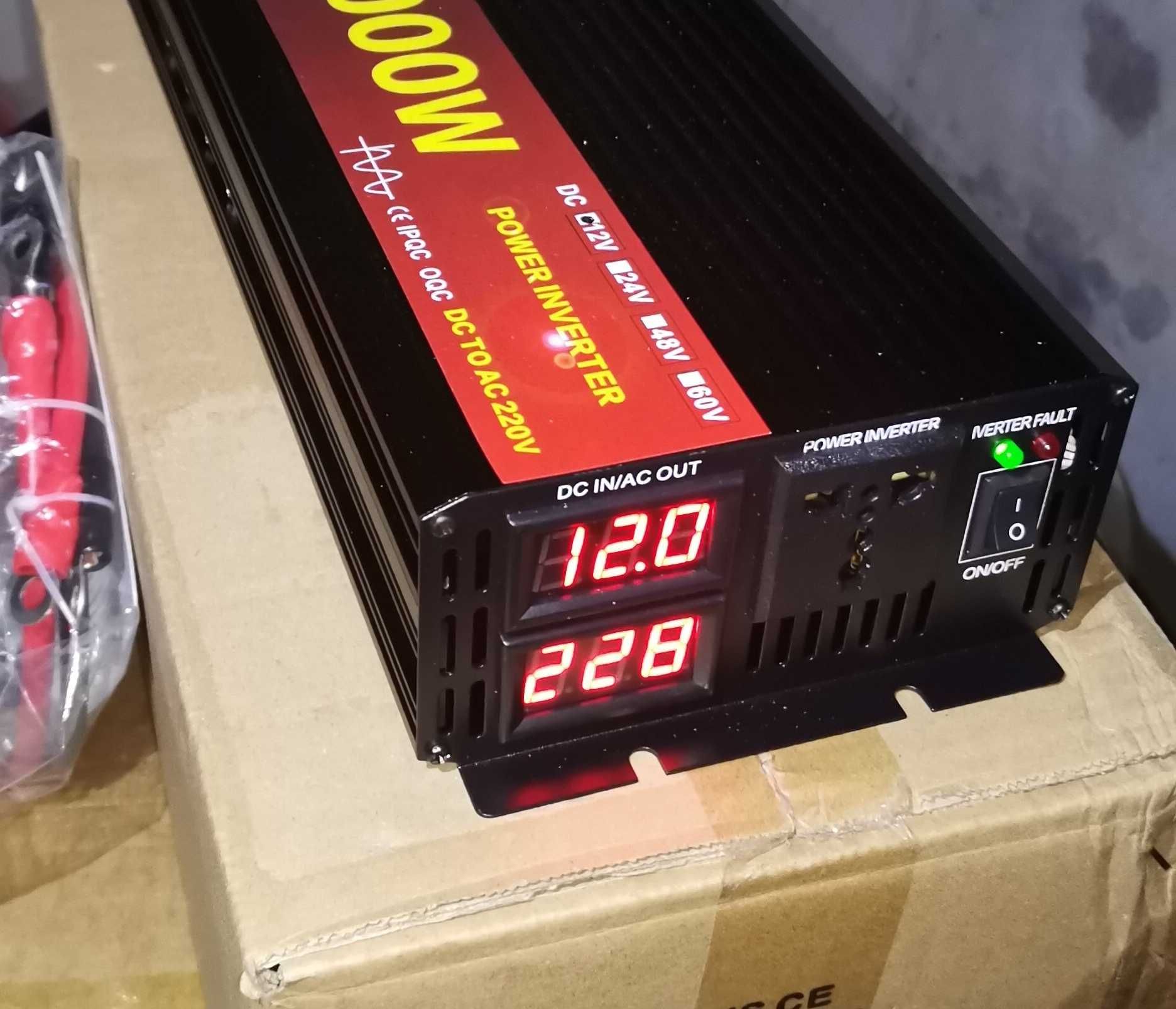 Inversor Onda Pura 24v ou 12v para 220v Novo 4000w Easun