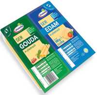 Сир MLEKPOL Gouda + Edam 500 г. (2*250 г. нарізаний)