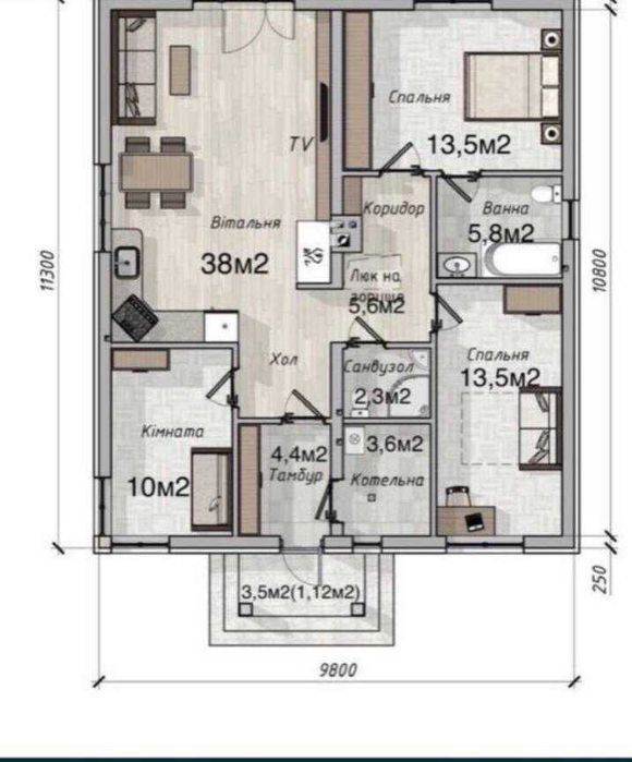 Продаж одноповерхового будинку Дмитрівка РОЗТЕРМІНУВАННЯ