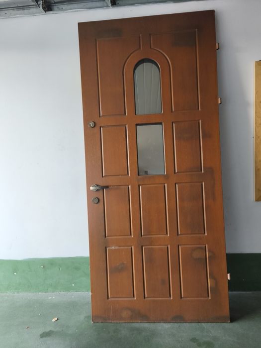 Drzwi wejściowe z demontażu 228x102cm