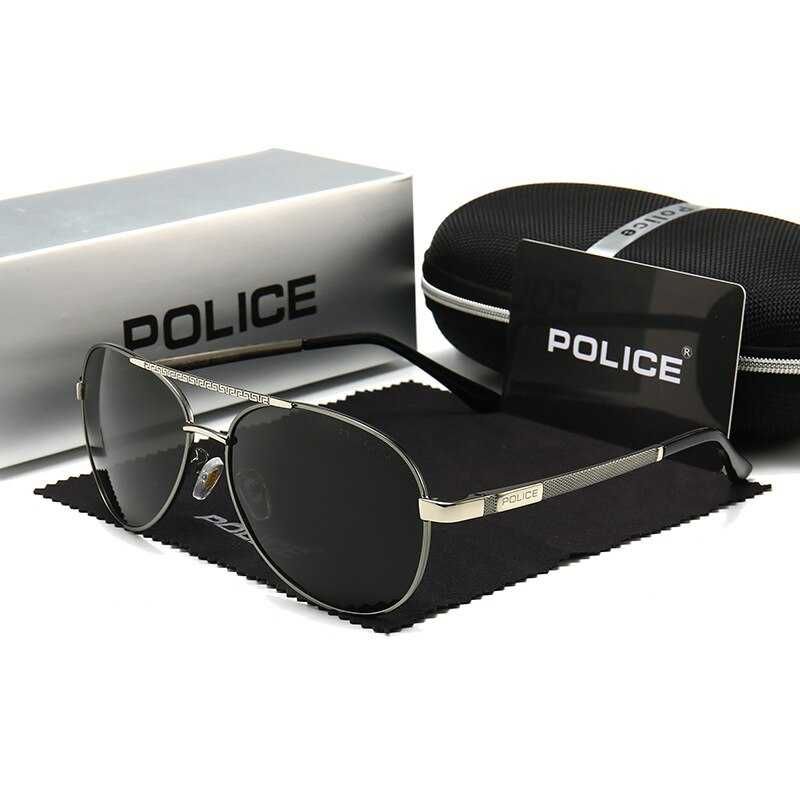 Óculos de sol Police polarizados haste metal várias cores- NOVOS