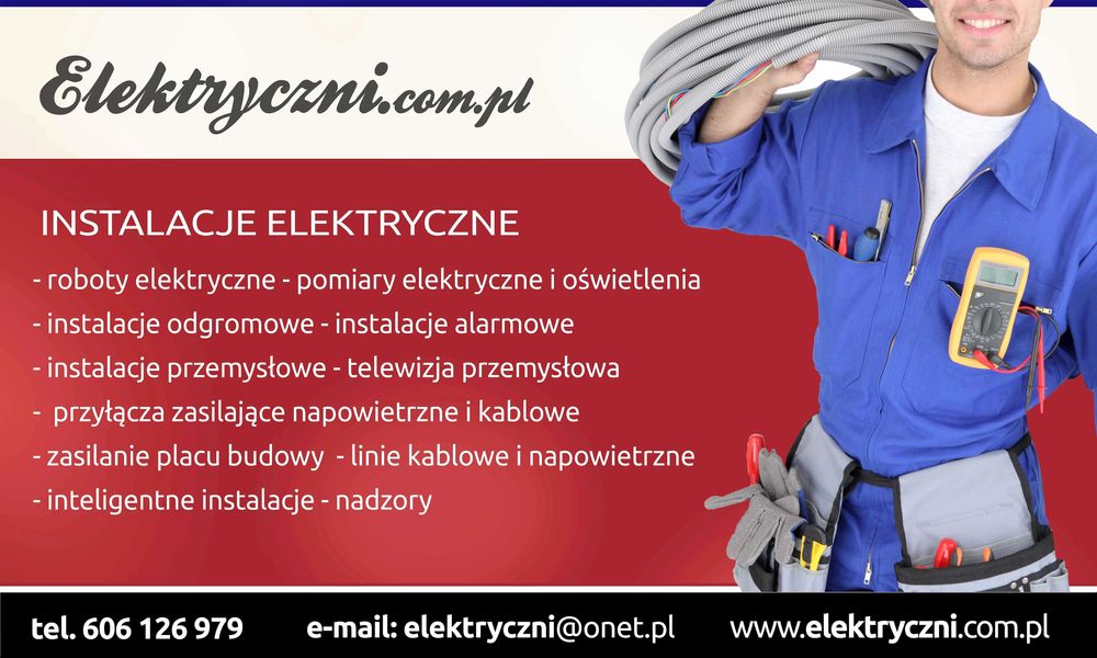 Elektryk Usługi elektryczne Instalacje elektryczne pomiary