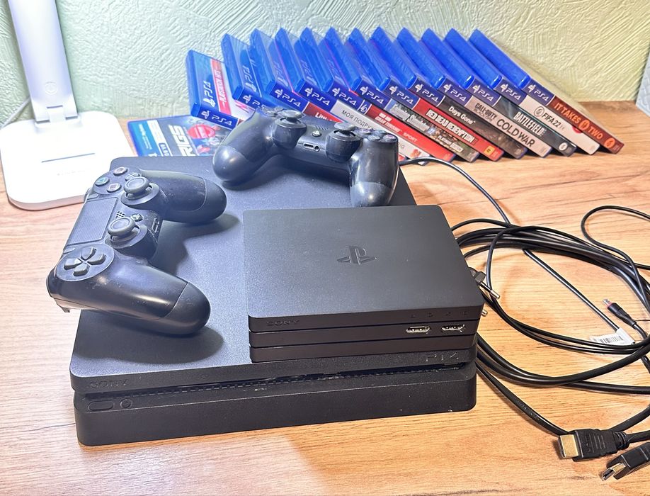 Приставка PlayStation 4 Slim CUH-2216A (500GB)  + віарокуляри + диски