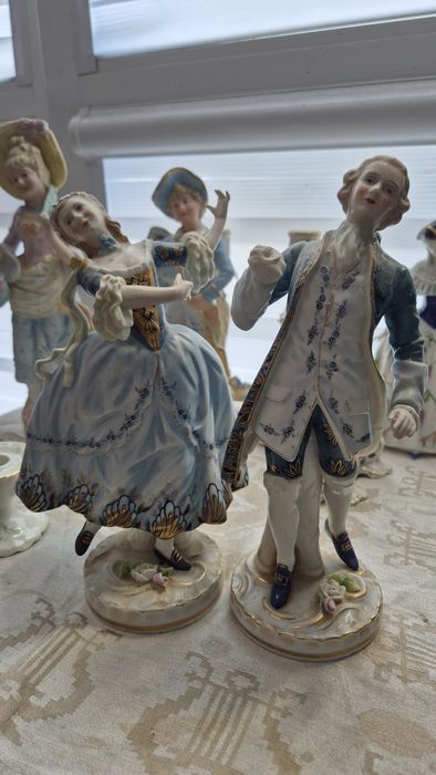 2x figurka porcelana tancerka i panicz