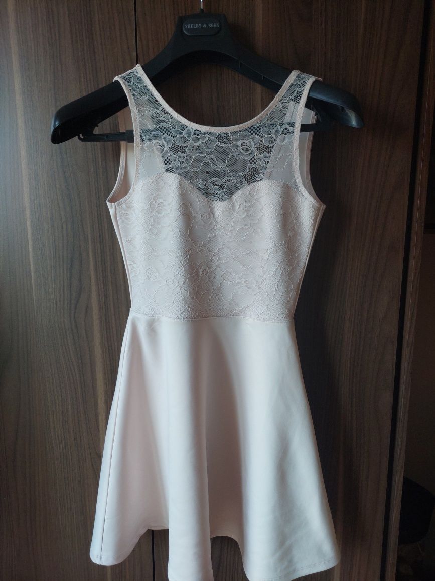 Sukienka mini letnia H&M koronkowa XS/S