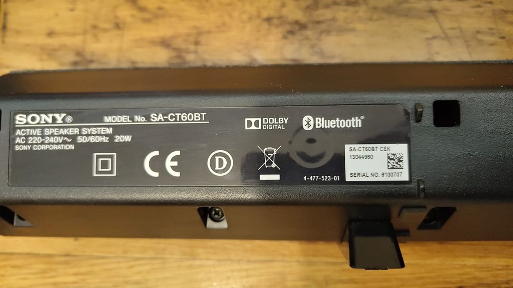 Саундбар Sony SA-CT60BT