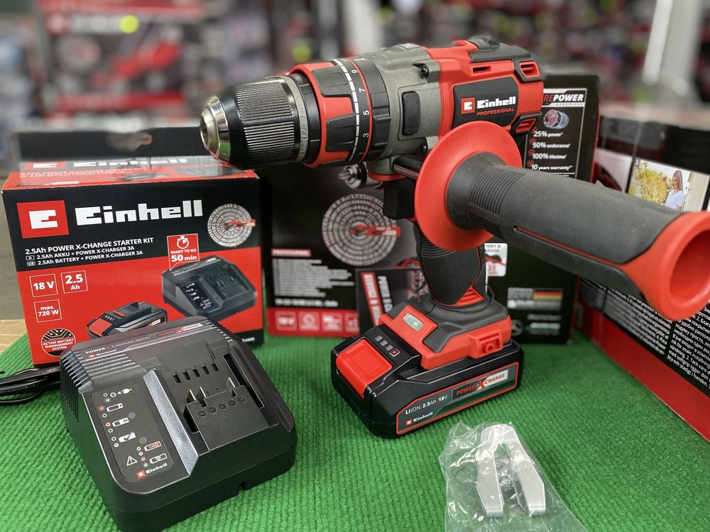 Шуруповерт безщітковий ударний Einhell TP-CD 18/80 Li-i BL Kit 2.5 Ah