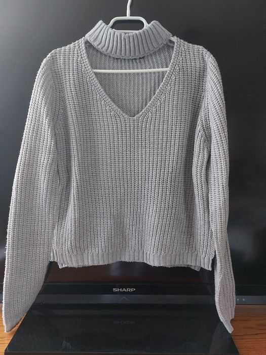 Sweter choker oversize