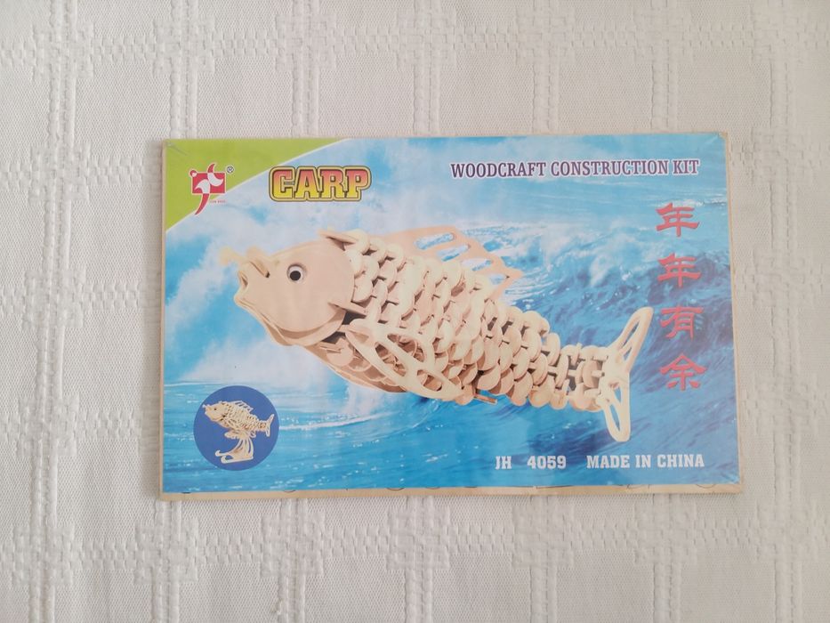 Karp ryba nowe drewniane kreatywne puzzle 3D