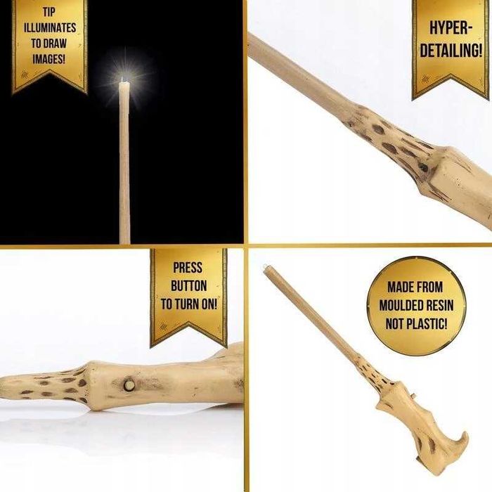 Różdżka Magiczna HARRY POTTER Lumos Wands VOLDEMORT 18CM Nowa Poznań