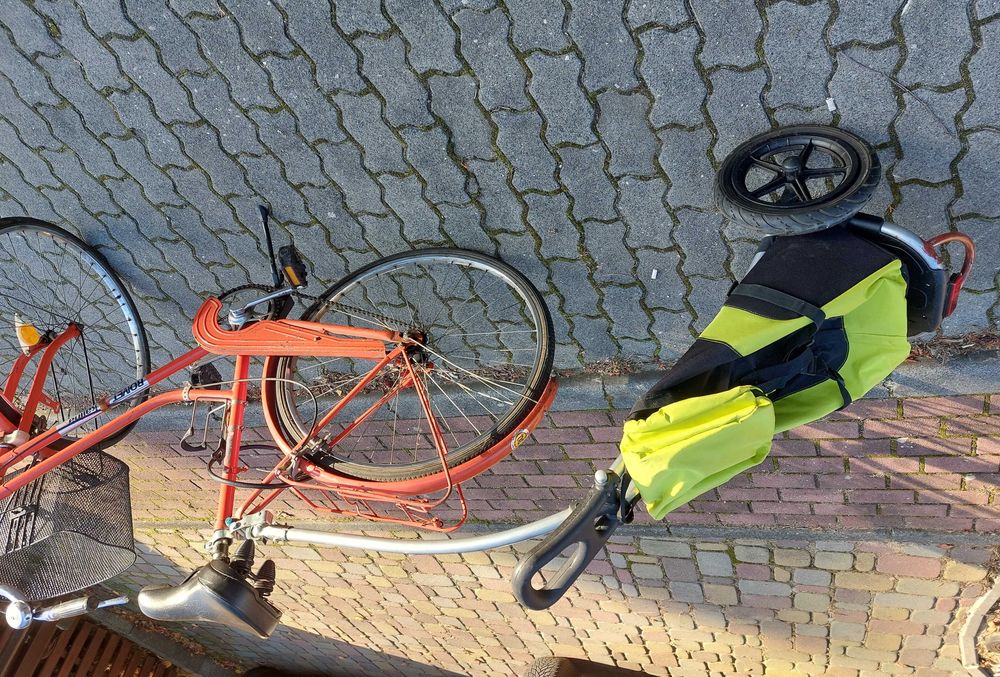 Przyczepka rowerowa na zakupy.