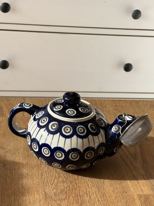 Dzbanek do herbaty  Ceramika Bolesławiec - dek. 8