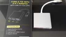 Адаптер переходник 3 in 1 usb3.0+hdmi+pd type-c to hdmi adapter