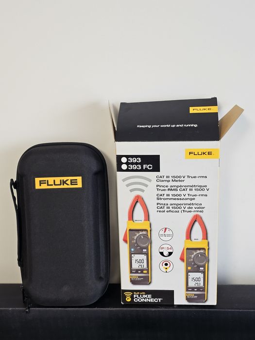 Nowy Fluke 393 FC Miernik Cęgowy Multimetr 1500V DC Fotowoltaika TRMS