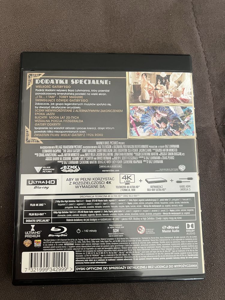 4k ultra hd blu ray Wielki Gatsby