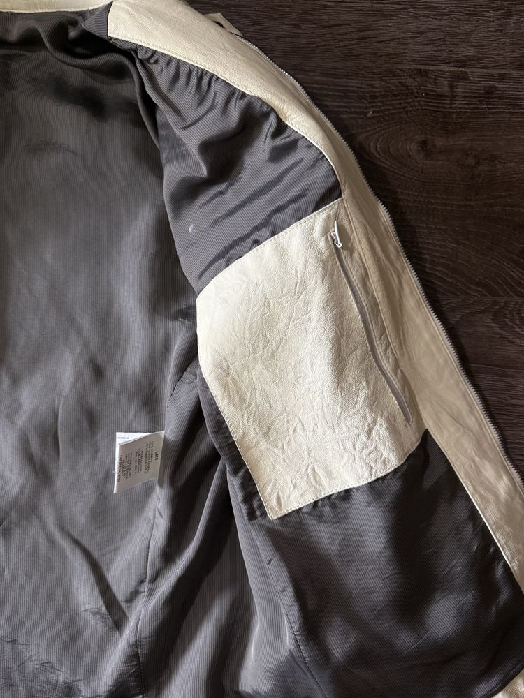 Кожаная куртка Armani мужская lather jaket unisex archive style