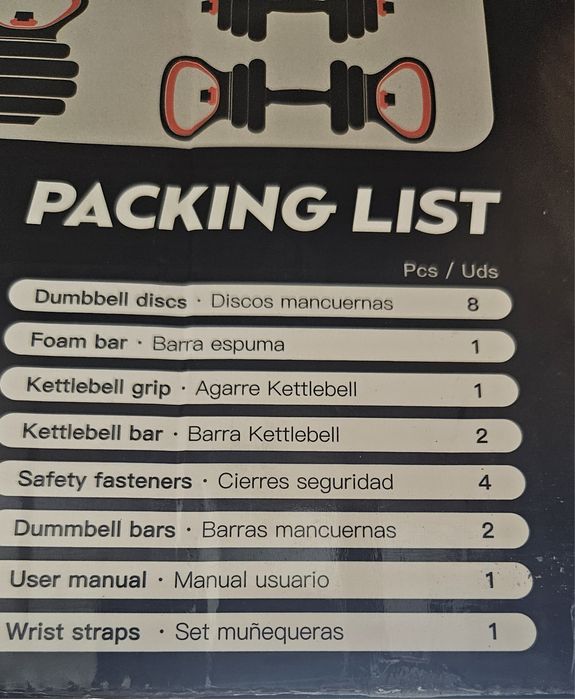 Halteres Barra Kettlebell Xiaomi FED Kit V2 40Kg Musculação Ginásio