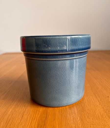 Doniczka osłonka ceramiczna granatowa niebieska