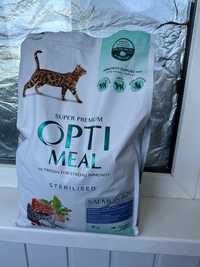 Сухой корм OPTIMEAL с лососем для стерилизованных кошек 4КГ
