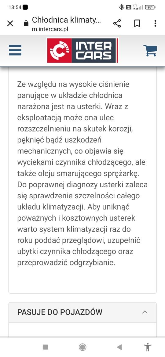 Skraplacz Chłodnica klimatyzacji Mercedes Vito Viano