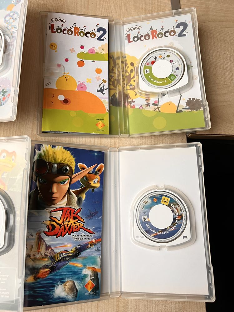 Zestaw 4 gier. Klasyki. Gry na psp. Loco roco 1+2, jak and daxter