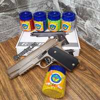 Детский Металлический Пистолет на Пульках + 1000 Пуль В комплекте Colt