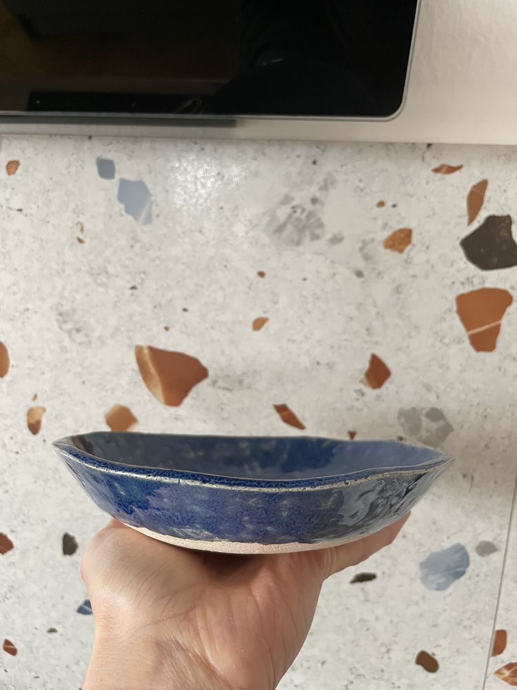Miseczka miska ceramiczna ręcznie robiona niebieska