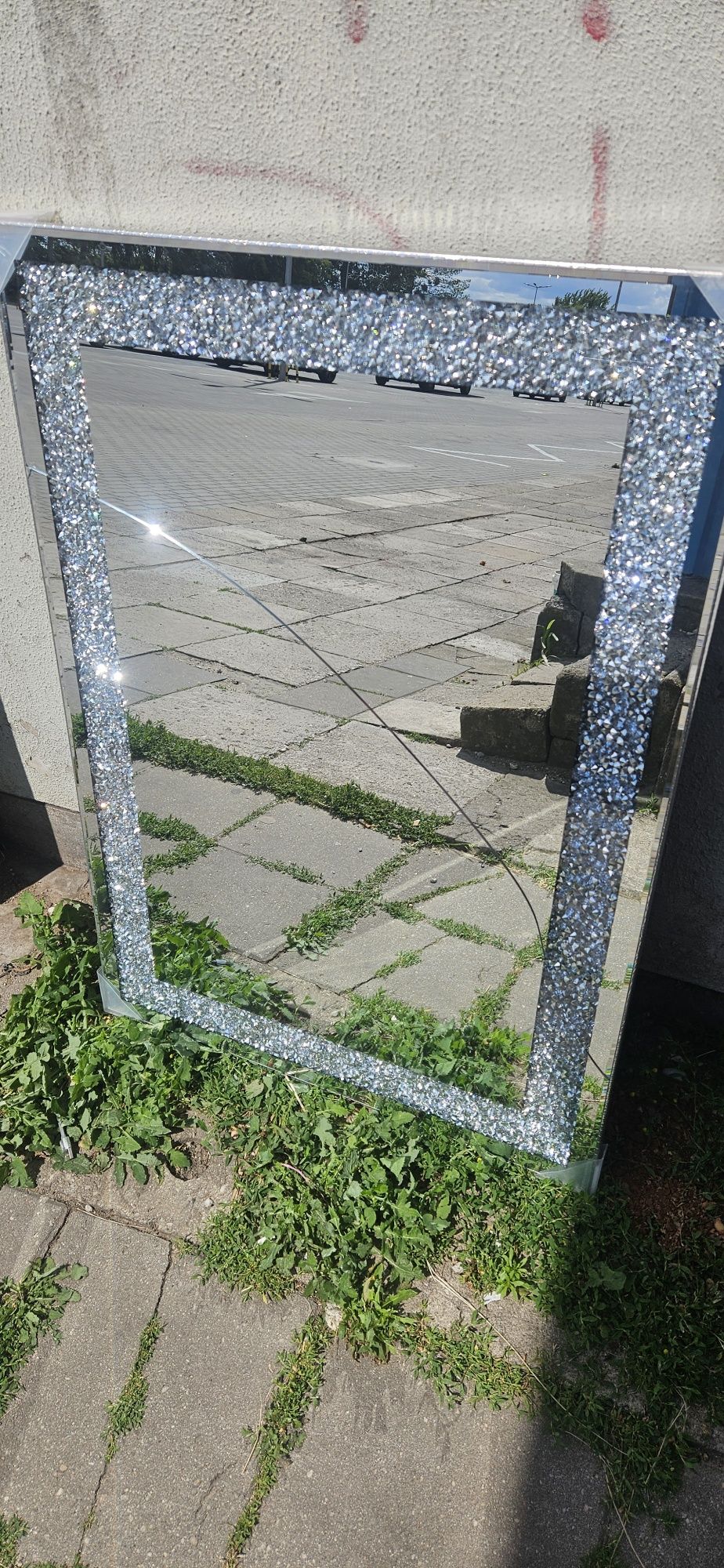 Lustro glamour, nowe, pęknięte/Odbiór osobisty