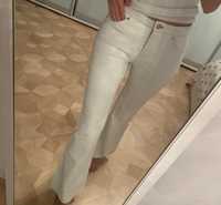 Кожаные белые брюки