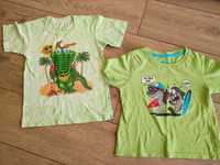 Zestaw zielone koszulki z krótkim rękawem dla chłopca r 98/104