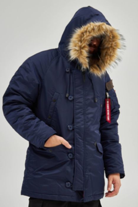НОВА класна тепла чоловіча зимова куртка Аляска Olymp N-3В Navy 2 YL