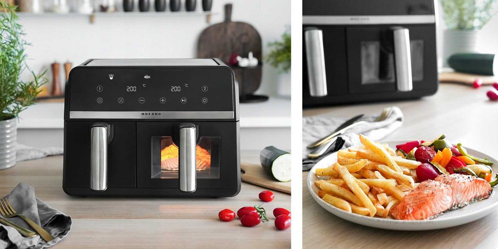 PODWÓJNA Frytkownica dwukomorowa 9L frytownica beztłuszczowa WiFi MOC