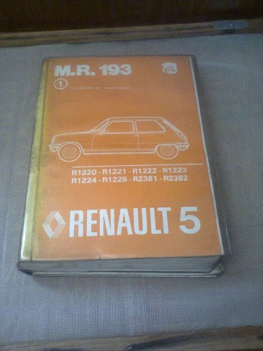 manual renault 4 - 5 - 9 - 11 - 12 - 18 para colecionadores