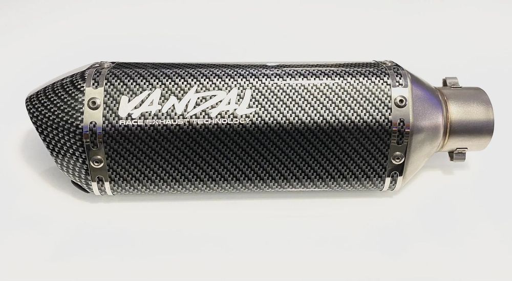 ponteira de escape look carbono