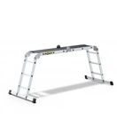 Drabina PRO ALUMINIOWA 4X3 Szczeble 150 KG Uniwersalna z podestem