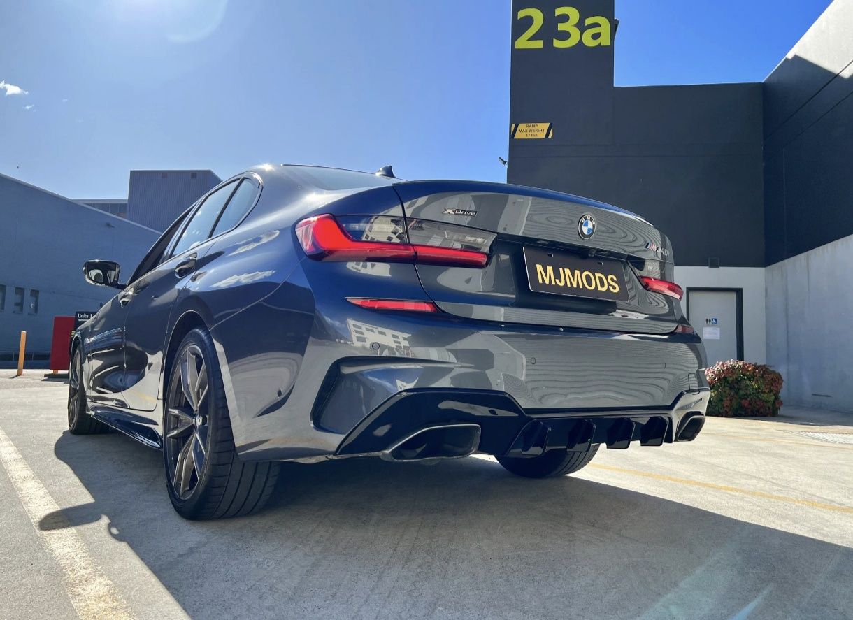BMW G20 G21 Tylny Dyfuzor Zderzaka Dokładka 340I Czarny Połysk