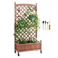 Caixa de plantas  com treliça 75 x 33 x 156 cm floreira com treliça ca