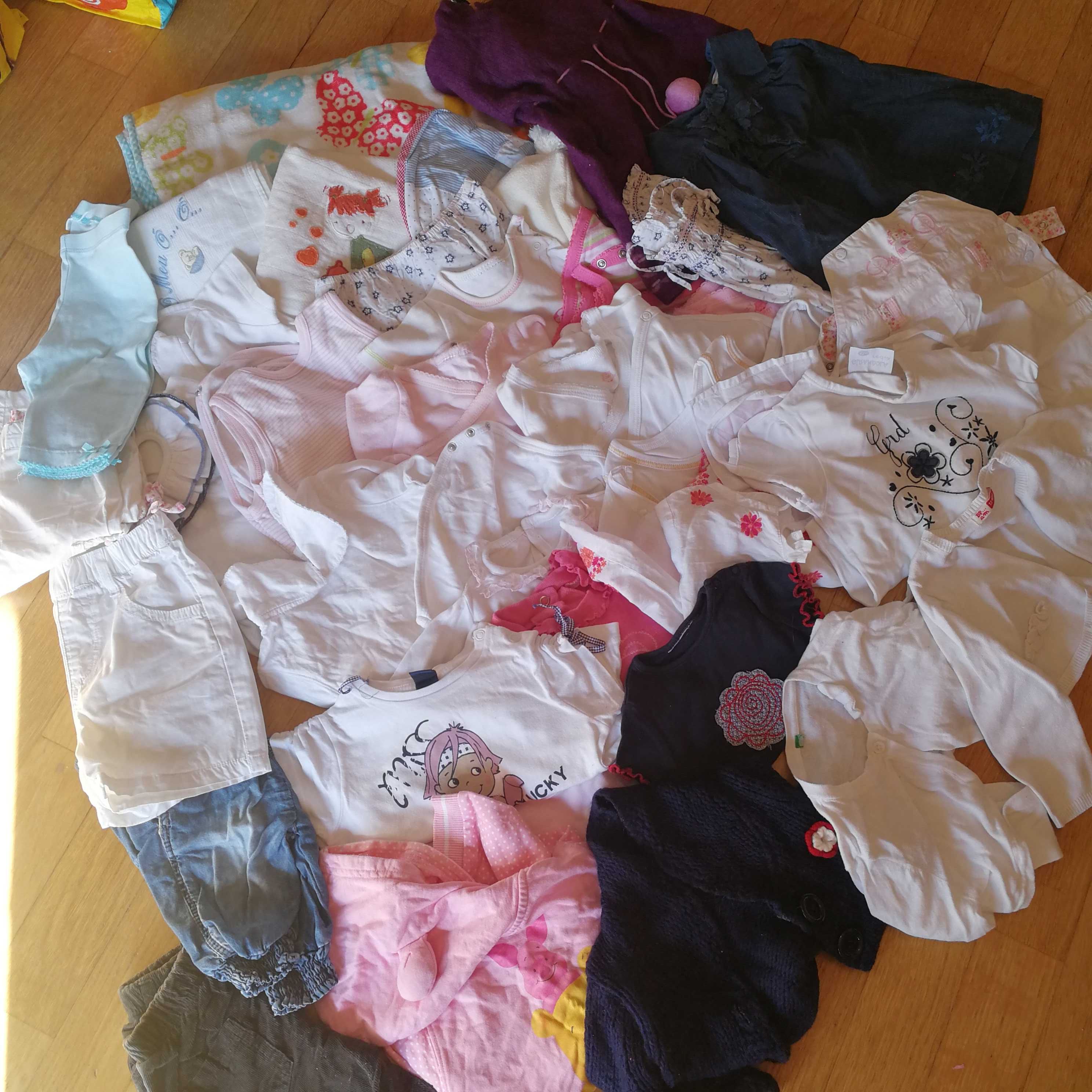 Roupa Menina até 12 meses - 37 peças - Várias Marcas