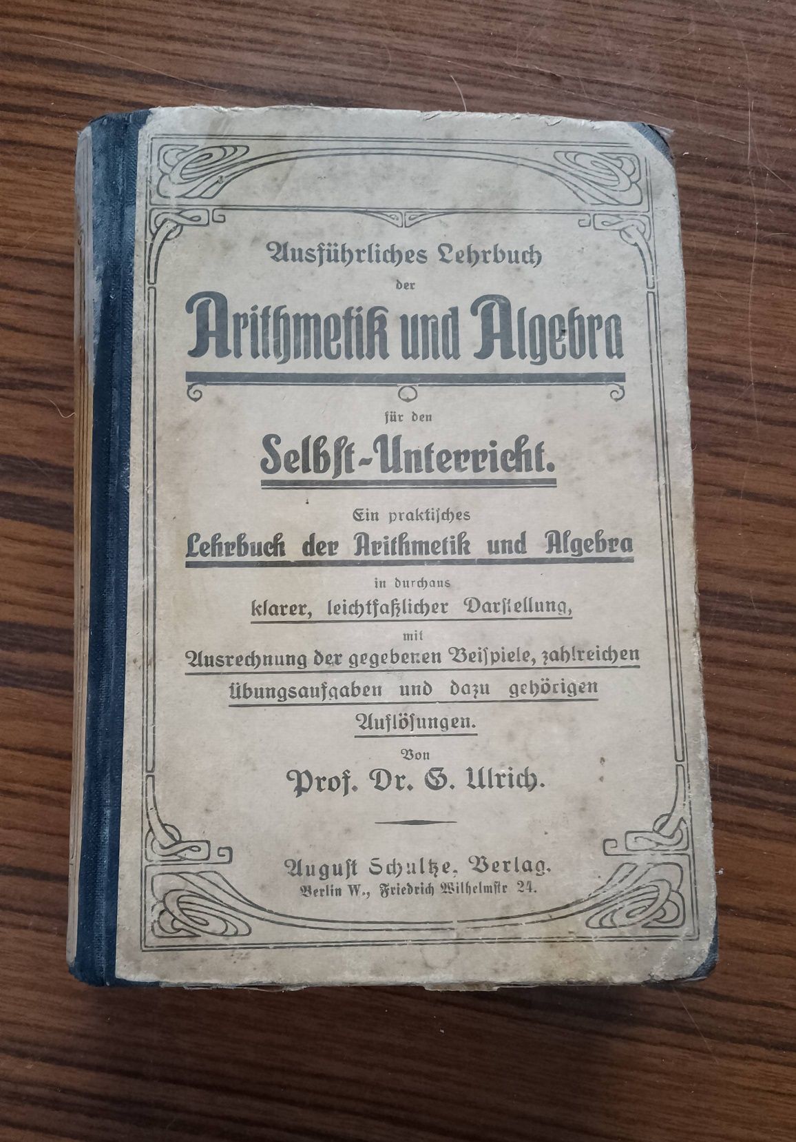 Podręcznik niemiecki 1924r. do matematyki i algebry