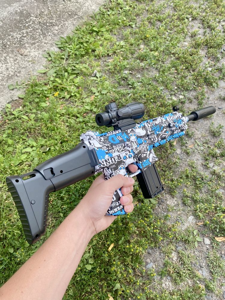 Дитячий Автомат SCAR-L з гри PuBG акумуляторе 7.4V Стріляє Кулями 6мм
