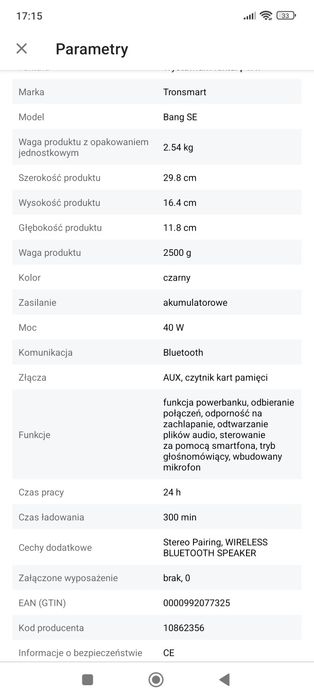 Głośnik TronSmart 40Watt