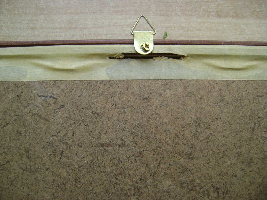 Starocie z PRL - Grafika R. J. Carter = Obraz pod szkłem 32 cm x 28 cm