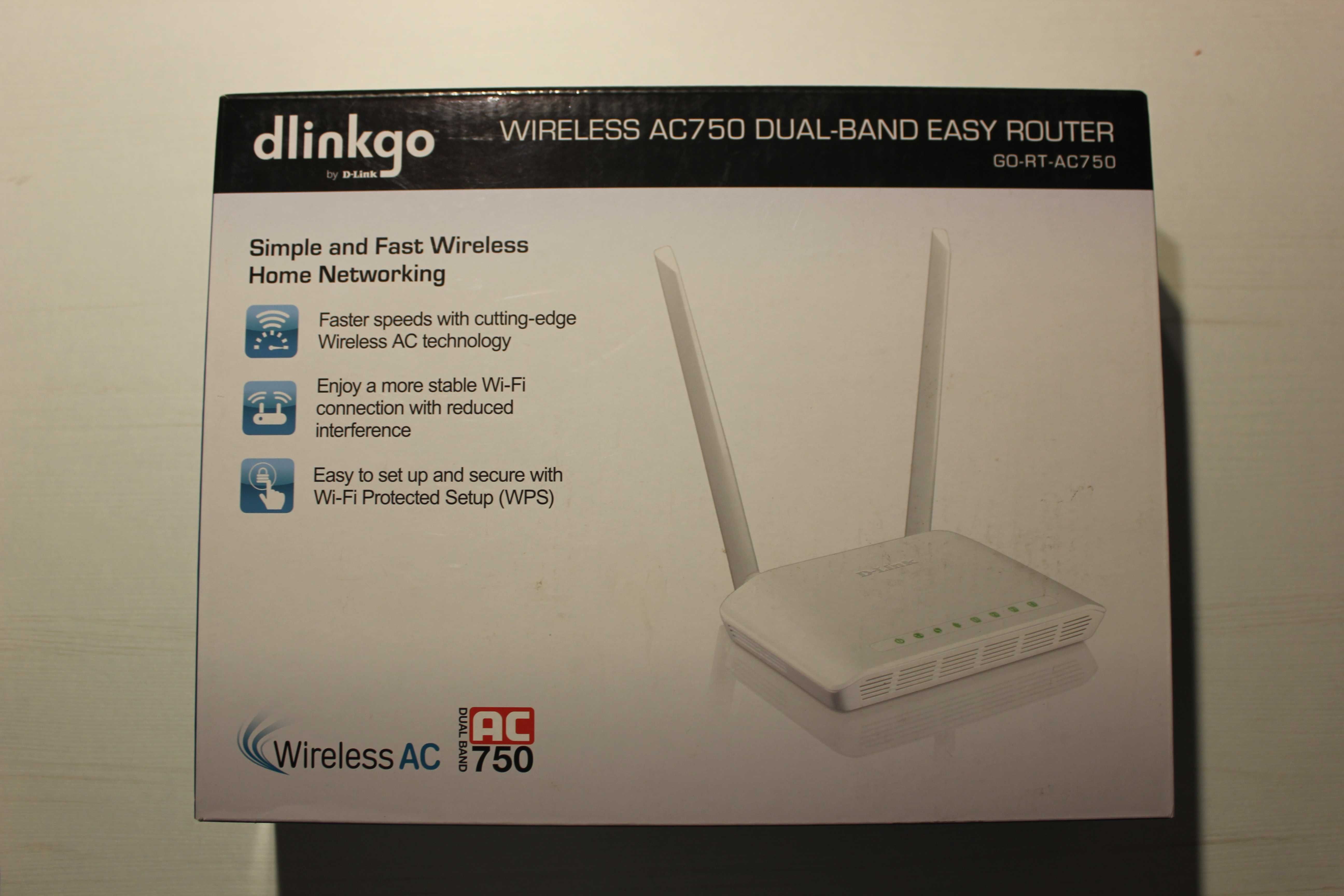 Router D-link Wi-Fi GO-RT-AC750 (802.11a/b/g/n/ac 750Mb/s) DualBand